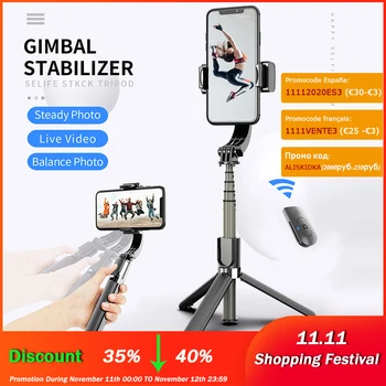 Handheld Gimbal Stabilizer Anti-Shake Selfie Stick Bluetooth Remote Control Tripod 360 Degree Smart Phone Holder For IOS Android
Handheld Gimbal Stabilizer Anti-Shake Selfie Stick Bluetooth Remote Control Tripod 360 Degree Smart Phone Holder For IOS Android