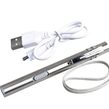 Stainless Steel Penclip Lanterna Mini Keychain Led Flashlight Portable USB Rechargeable Torch Light for Working Reading Lamp
Stainless Steel Penclip Lanterna Mini Keychain Led Flashlight Portable USB Rechargeable Torch Light for Working Reading Lamp