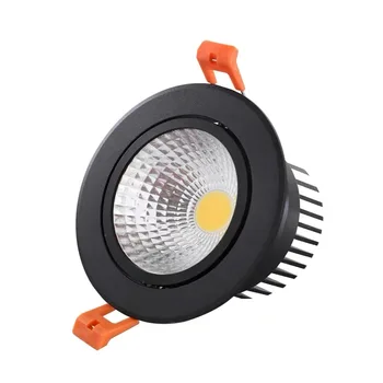 

Dimmable LED Recessed Downlight 5W 7W 10W 12W Black Body Ceiling Spot Light with AC 85-265V LED Driver 3000K 4000K 6000K