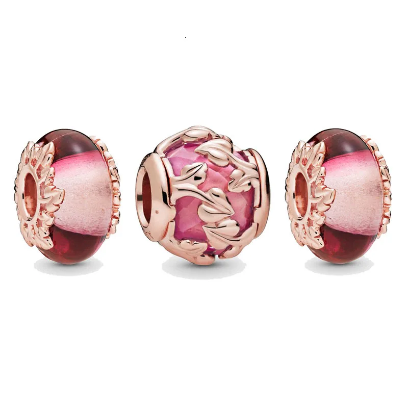 2019 Autumn Authentic S925 Sterling Silver Pink Murano Glass & Leaves Charm Dangle Fit Pandora Bracelet Jewelry Women DIY
2019 Autumn Authentic S925 Sterling Silver Pink Murano Glass & Leaves Charm Dangle Fit Pandora Bracelet Jewelry Women DIY