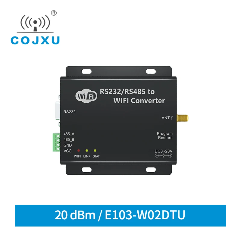 CC3200 RS232 RS485 2.4GHz COJXU E103-W02-DTU Wifi Serial Server 100mW IOT uhf Wireless Transceiver Module Transmitter Receiver
CC3200 RS232 RS485 2.4GHz COJXU E103-W02-DTU Wifi Serial Server 100mW IOT uhf Wireless Transceiver Module Transmitter Receiver
