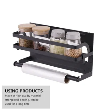 Refrigerator Magnetic Storage Rack Single Layer Storage Shelf Sundries Storage Container with 4 Hooks for Home Kitchen
Refrigerator Magnetic Storage Rack Single Layer Storage Shelf Sundries Storage Container with 4 Hooks for Home Kitchen