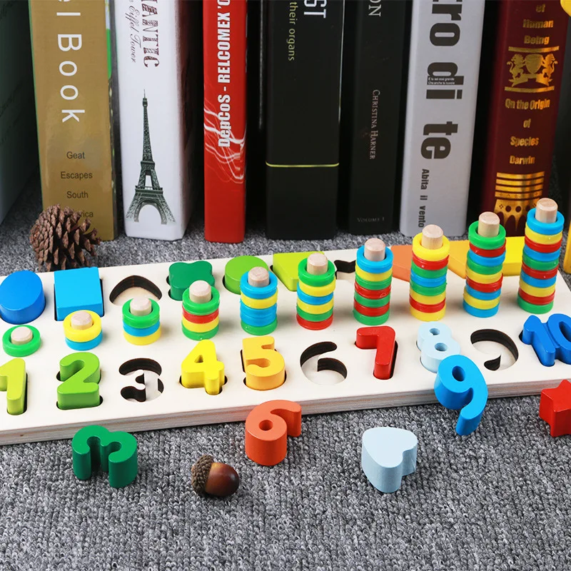 Wooden Three-in-One Numbers Board with Numbers Shape Matching Toys Montessori Early Childhood Educational Force Toy
Wooden Three-in-One Numbers Board with Numbers Shape Matching Toys Montessori Early Childhood Educational Force Toy