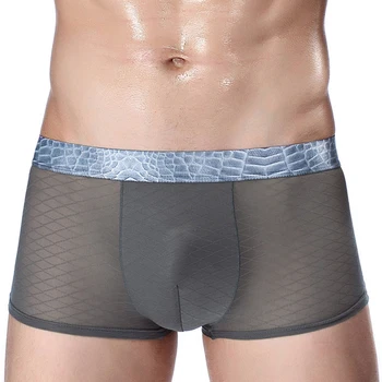 Men's boxers Sexy See Through Boxer fashion striped comfortable Breathable Mid Rise Underwear male Underpants
Men's boxers Sexy See Through Boxer fashion striped comfortable Breathable Mid Rise Underwear male Underpants