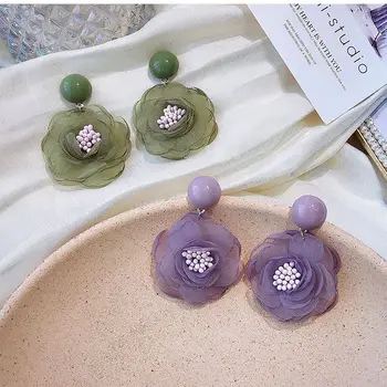 LATS New Korean Gauze Multilayer Flowers Dangle Earrings Simple Summer Sweet Earrings for Women 2020 Brincos Fashion Jewelry
LATS New Korean Gauze Multilayer Flowers Dangle Earrings Simple Summer Sweet Earrings for Women 2020 Brincos Fashion Jewelry