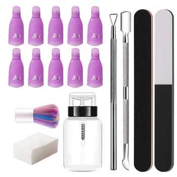 Professional Nail Polish Gel Remover Tools Kit with Nail Clips, Cuticle Pusher, Nail Brush, Nail File For Nail art Tool
Professional Nail Polish Gel Remover Tools Kit with Nail Clips, Cuticle Pusher, Nail Brush, Nail File For Nail art Tool