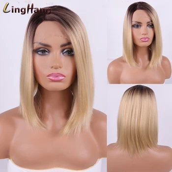 LINGHANG Ombre Lace Front Wigs Short Bob Ear To Ear Brazilian Remy Hair Lace Frontal Wig For Black Women
LINGHANG Ombre Lace Front Wigs Short Bob Ear To Ear Brazilian Remy Hair Lace Frontal Wig For Black Women
