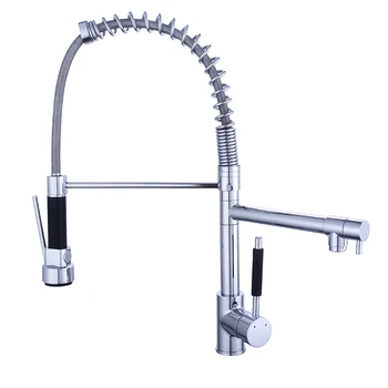 Chrome Basin Kitchen Faucets Pull out Side Sprayer Dual Spout Basin Mixer Kitchen Tap Long Single Handle 360 Rotation Faucet
Chrome Basin Kitchen Faucets Pull out Side Sprayer Dual Spout Basin Mixer Kitchen Tap Long Single Handle 360 Rotation Faucet
