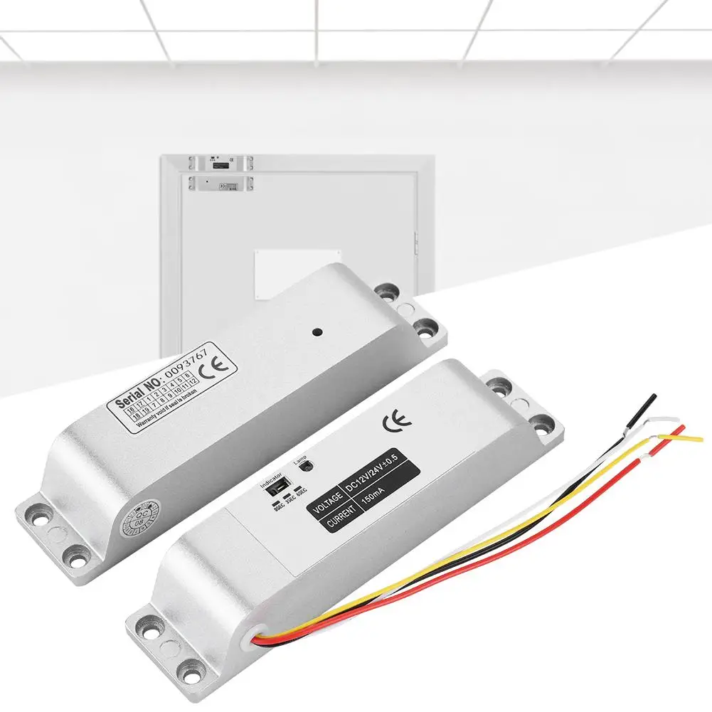 Фото DC12V 1000KG Electric Drop Door Lock Magnetic Induction Gate Entry Access Control Sturdy And Durable | Безопасность и защита