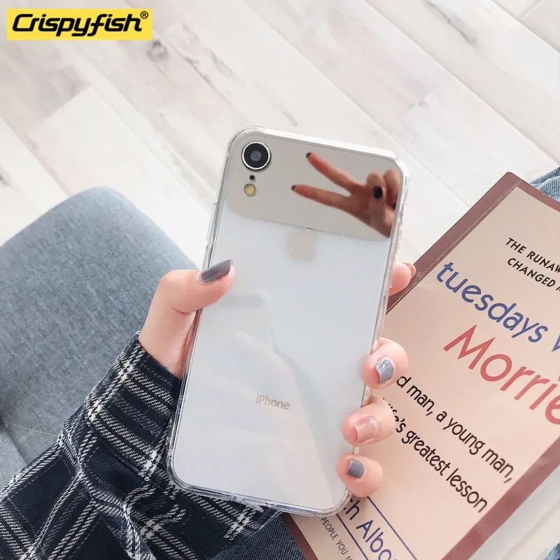 Crispyfish Mirror Transparent Case For iPhone 7 8 Plus Luxury Soft Cases For iphone X Xs Max XR TPU Clear Back Cover Capa
Crispyfish Mirror Transparent Case For iPhone 7 8 Plus Luxury Soft Cases For iphone X Xs Max XR TPU Clear Back Cover Capa