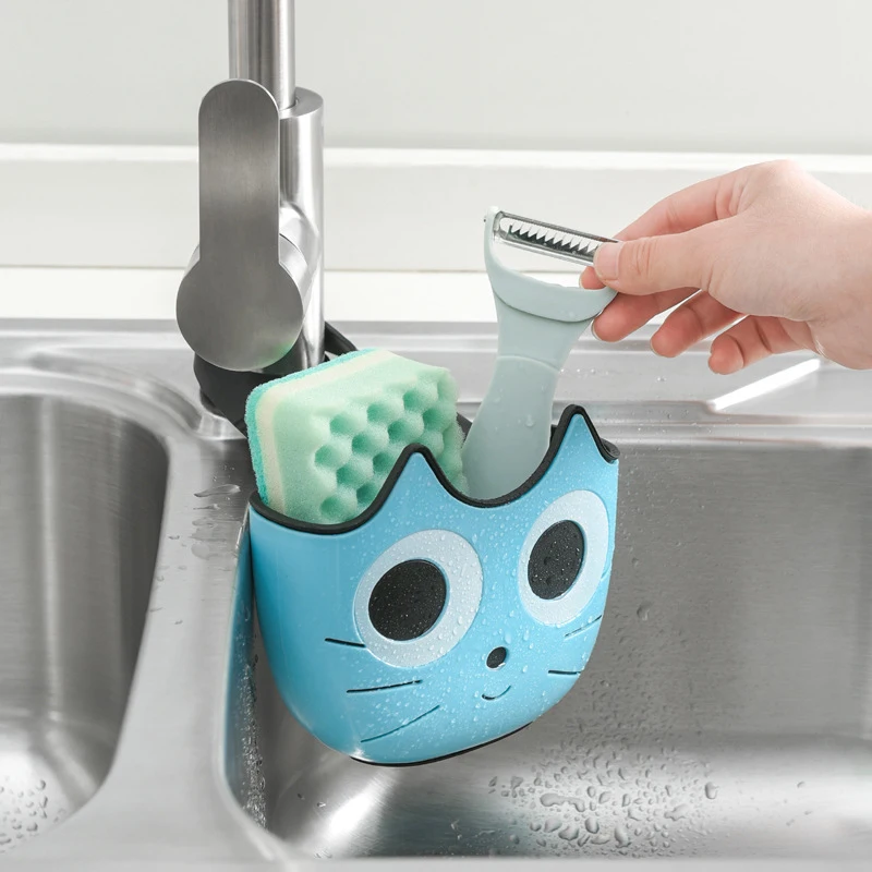Cartoon big-eyed cat adjustable buckle sink drain bag faucet toiletries drain storage basket
Cartoon big-eyed cat adjustable buckle sink drain bag faucet toiletries drain storage basket