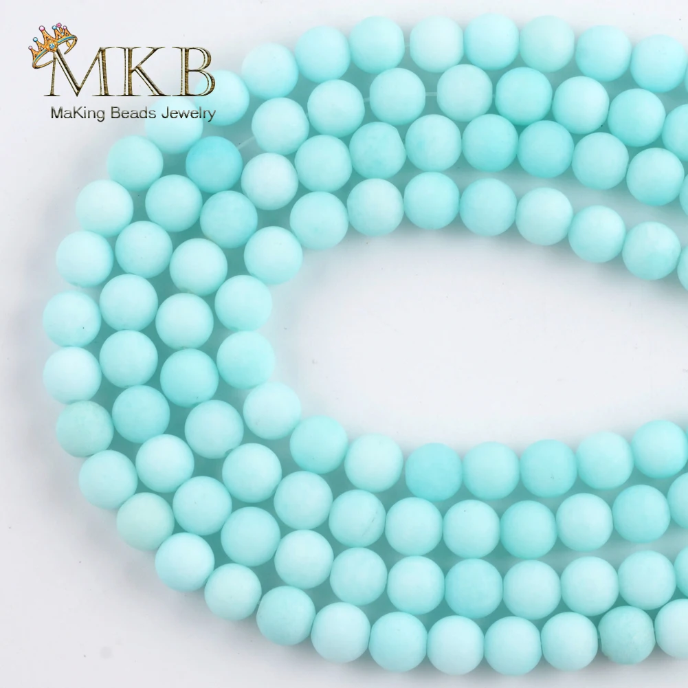 Natural Dull Polished Blue Amazonite Stone Round Loose Beads For Jewelry Making 4-12mm Spacer Beads DIY Bracelet Accessories 15"
Natural Dull Polished Blue Amazonite Stone Round Loose Beads For Jewelry Making 4-12mm Spacer Beads DIY Bracelet Accessories 15"