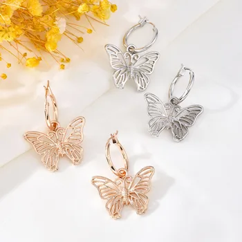 Fashion Metal Butterfly Drop Dangle Earrings Women Rose Gold Sliver Color Jewelry Aretes De Mujer Modernos
Fashion Metal Butterfly Drop Dangle Earrings Women Rose Gold Sliver Color Jewelry Aretes De Mujer Modernos