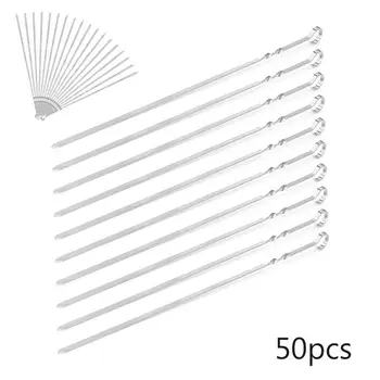 50pcs BBQ Skewers Heat-Resistant Sturdy Anti-Rust Stainless Steel BBQ Grilling Skewers Safe Healthy Long Shish Kebab
50pcs BBQ Skewers Heat-Resistant Sturdy Anti-Rust Stainless Steel BBQ Grilling Skewers Safe Healthy Long Shish Kebab