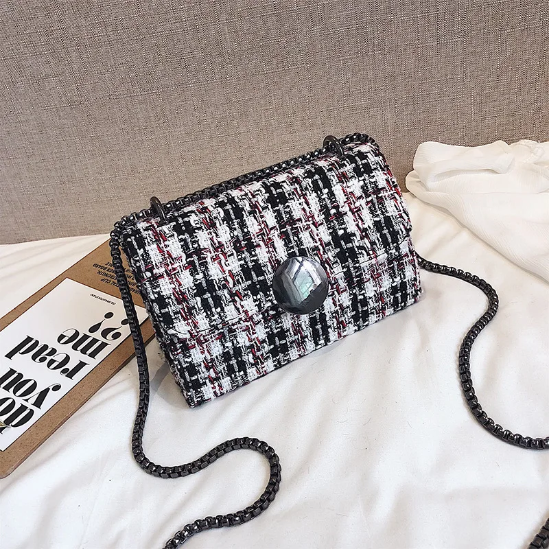 Autumn And Winter New Style Woolen Color Plaid Square Sling Bag round Plate Magnetic Snap Shoulder Oblique WOMEN'S Bag
Autumn And Winter New Style Woolen Color Plaid Square Sling Bag round Plate Magnetic Snap Shoulder Oblique WOMEN'S Bag