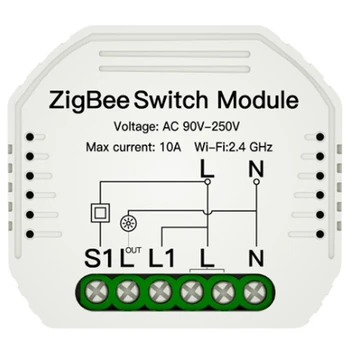 Tuya ZigBee 3.0 Smart Light Switch Module Smart Life Wireless Remote Control, Work with Alexa Google for Voice Control
Tuya ZigBee 3.0 Smart Light Switch Module Smart Life Wireless Remote Control, Work with Alexa Google for Voice Control