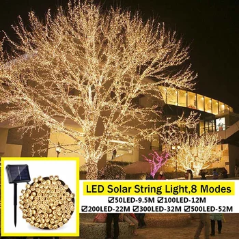 500 LED Solar Fairy Lights String Waterproof Solar Power Christmas Light Outdoor Garden LED Solar Lamp Holiday Decoration 
500 LED Solar Fairy Lights String Waterproof Solar Power Christmas Light Outdoor Garden LED Solar Lamp Holiday Decoration
