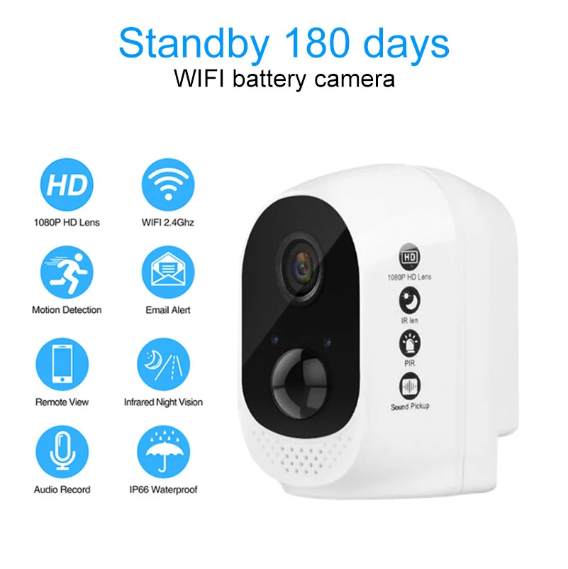 1080P IP Camera 13600mAh Recharge WIFI Battery IP Camera Outdoor Waterproof CCTV 2MP Motion Detection Security Mini Home Camera
1080P IP Camera 13600mAh Recharge WIFI Battery IP Camera Outdoor Waterproof CCTV 2MP Motion Detection Security Mini Home Camera