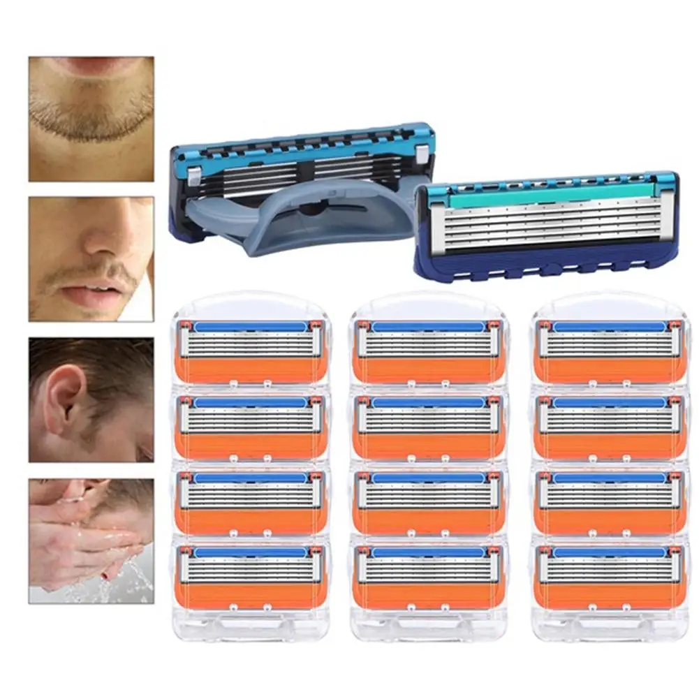 4Pcs 5 Layer Manual Professional Shaving 5 Layers Razor Blades Compatible for Gillettee Fusione For Men Face Care
4Pcs 5 Layer Manual Professional Shaving 5 Layers Razor Blades Compatible for Gillettee Fusione For Men Face Care