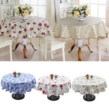 Flower Style Round Table Cloth Pastoral PEVA Kitchen Tablecloth Oilproof Decorative Elegant Waterproof Fabric Table Cover
Flower Style Round Table Cloth Pastoral PEVA Kitchen Tablecloth Oilproof Decorative Elegant Waterproof Fabric Table Cover