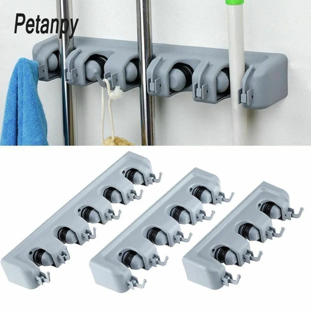 Kitchen Organizer Mop Holder 5/4/3 Position Brush Broom Hanger Storage Rack Household Mop Brush Hanger Kitchen Gadgets
Kitchen Organizer Mop Holder 5/4/3 Position Brush Broom Hanger Storage Rack Household Mop Brush Hanger Kitchen Gadgets