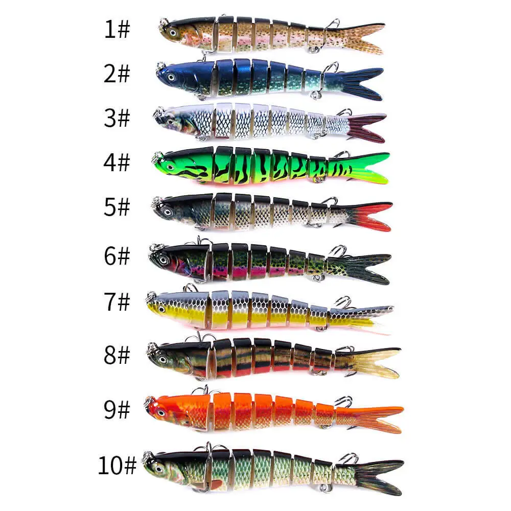 1pcs Bass Fishing Lures Swimbaits 10cm/ 4" 11g Segment Multi Jointed Hard Sinking Lures Bait Long Shot 8 Joints
1pcs Bass Fishing Lures Swimbaits 10cm/ 4" 11g Segment Multi Jointed Hard Sinking Lures Bait Long Shot 8 Joints