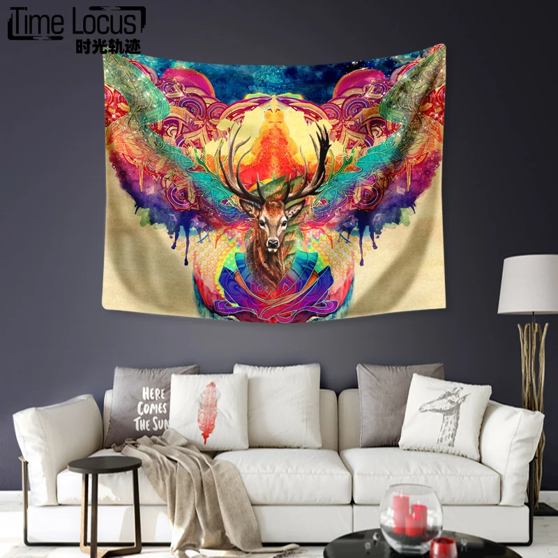 Elk tapestry macrame wall hanging Home Textile Decoration geometric forest tapestry wall fabric Yoga Multifunction Mat
Elk tapestry macrame wall hanging Home Textile Decoration geometric forest tapestry wall fabric Yoga Multifunction Mat