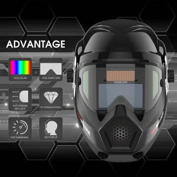 YESWELDER Cool Shape Welding Mask True Color Anti Fog Up Solar Welding Helmet Panoramic 180 View Auto Darkening LYG-S400S-A
YESWELDER Cool Shape Welding Mask True Color Anti Fog Up Solar Welding Helmet Panoramic 180 View Auto Darkening LYG-S400S-A