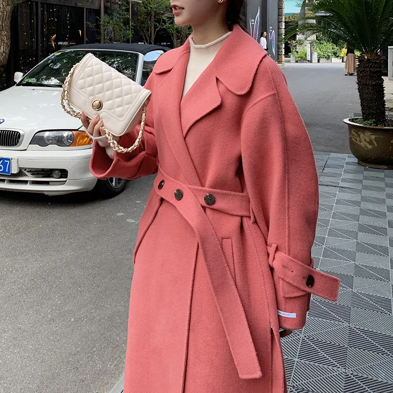 Korean-style Candy-Colored Double-Sided Cashmere Wool Overcoat 2019 Autumn And Winter New Style Mid-length Woolen Jacket Women's
Korean-style Candy-Colored Double-Sided Cashmere Wool Overcoat 2019 Autumn And Winter New Style Mid-length Woolen Jacket Women's