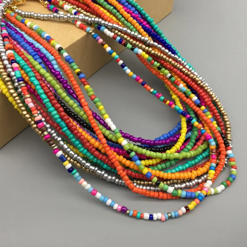 Fashion Women Beads choker Necklace Colorful String Beaded Necklace women Jewelry Torques Necklace birthday gift party jewelry
Fashion Women Beads choker Necklace Colorful String Beaded Necklace women Jewelry Torques Necklace birthday gift party jewelry