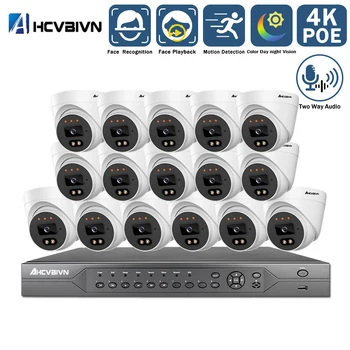 POE Security Camera System 16CH 8CH 4K POE NVR Kit HD 5MP Full Color Night Vision IP CCTV Video Surveillance Cameras System Set
POE Security Camera System 16CH 8CH 4K POE NVR Kit HD 5MP Full Color Night Vision IP CCTV Video Surveillance Cameras System Set