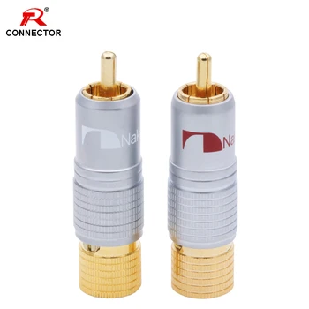 4Pairs Excellent RCA HIFI Cable Terminal Connector,10MM Gold Plated RCA Plug Locking Non Solder Plug RCA Coaxial Connector
4Pairs Excellent RCA HIFI Cable Terminal Connector,10MM Gold Plated RCA Plug Locking Non Solder Plug RCA Coaxial Connector