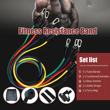 11pcs/set Resistance Bands Fitness Equipments sets latex gym can carry up 100 pounds of resistance training family training
11pcs/set Resistance Bands Fitness Equipments sets latex gym can carry up 100 pounds of resistance training family training