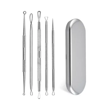 5pcs/set Acne Pimple Comedone Blackhead Remover Tool Spoon for Face Skin Care Tool Needles Pore Cleaner
5pcs/set Acne Pimple Comedone Blackhead Remover Tool Spoon for Face Skin Care Tool Needles Pore Cleaner