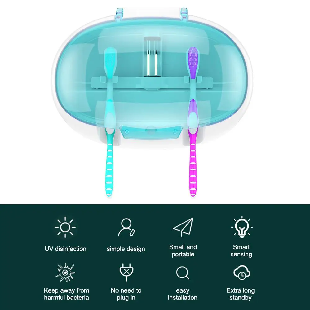 Toothbrush Sterilizer UV-C Sanitizer Bathroom Holder Blue ABS+PC Fashion Lights Uv Home Business Sterilizer Storage Travel
Toothbrush Sterilizer UV-C Sanitizer Bathroom Holder Blue ABS+PC Fashion Lights Uv Home Business Sterilizer Storage Travel