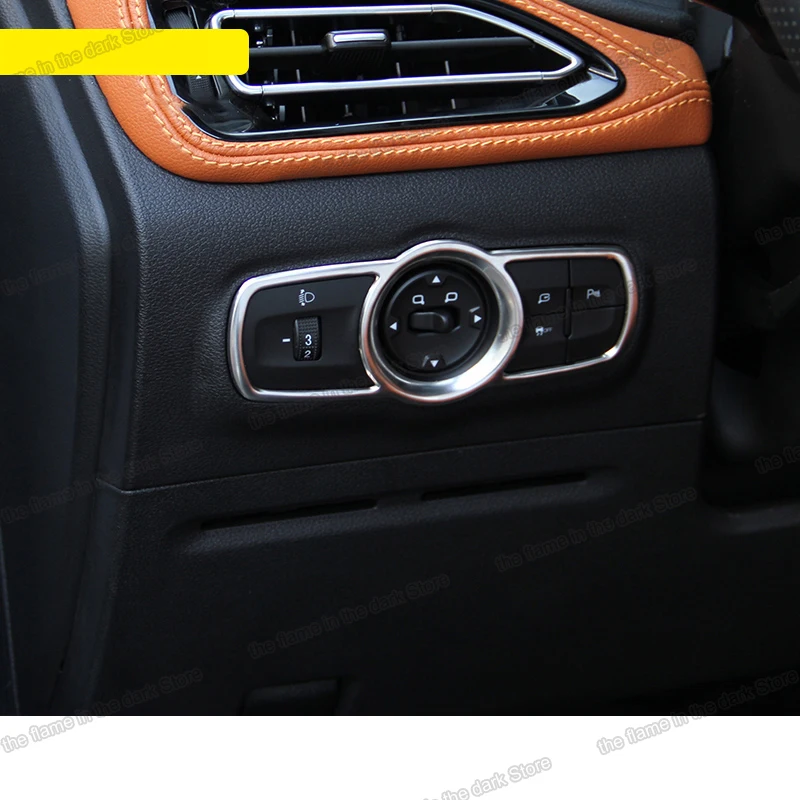 Lsrtw2017 for Chery Tiggo 7 Car Headlight Switch Button Frame Trims Decorative Interior Accessories 2016 2017 2018 2019 2020 | Автомобили