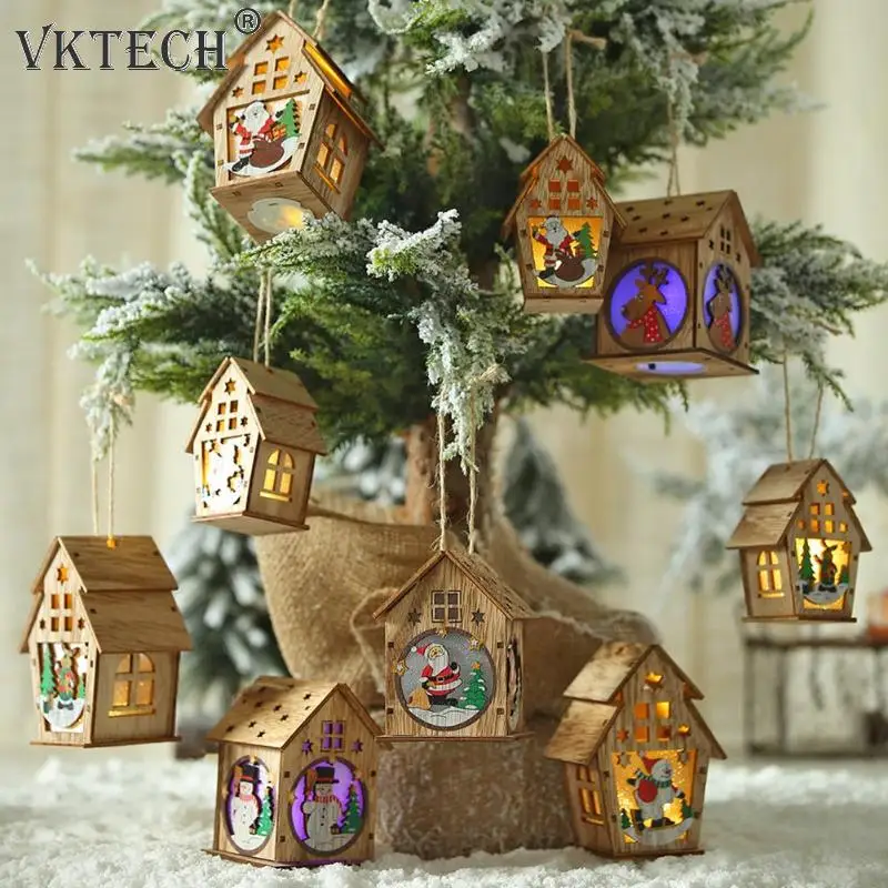 Navidad 2019 Wooden House Shape Cartoon Doll Ornaments with Light Window Xmas Tree Pendant Christmas Decorations for Home
Navidad 2019 Wooden House Shape Cartoon Doll Ornaments with Light Window Xmas Tree Pendant Christmas Decorations for Home