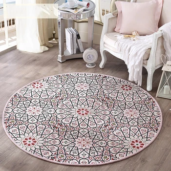 European style Pastoral Flowers Jacquard Carpet Round Mats Bedroom Rugs Children Room Carpets For Living Room Home Decorative
European style Pastoral Flowers Jacquard Carpet Round Mats Bedroom Rugs Children Room Carpets For Living Room Home Decorative