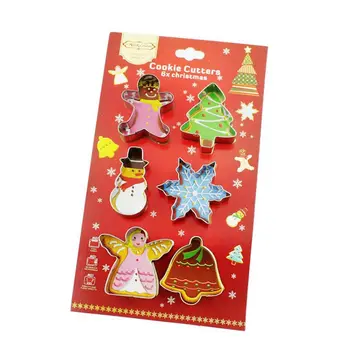 Cookie Cutter Stainless Steel Biscuits Molds Gingerbread Man/Christmas Tree/Snowman/Snowflake/Angel/Bell 6pcs Set Koekjes Vormen
Cookie Cutter Stainless Steel Biscuits Molds Gingerbread Man/Christmas Tree/Snowman/Snowflake/Angel/Bell 6pcs Set Koekjes Vormen