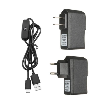 5V 3A 3000mA Power Supply Adapter USB Type-C Charger Cable for Raspberry Pi 4 4B US / EU Plug with Switch
5V 3A 3000mA Power Supply Adapter USB Type-C Charger Cable for Raspberry Pi 4 4B US / EU Plug with Switch