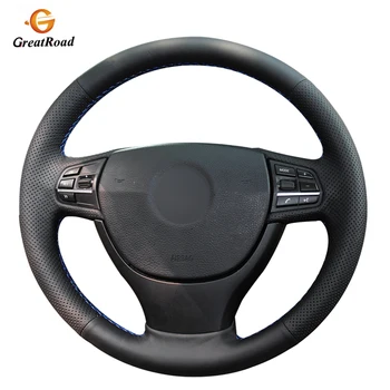 Hand-stitched Black PU Artificial Leather Steering Wheel Cover for BMW F10 523Li 525Li 2009 730Li 740Li 750Li