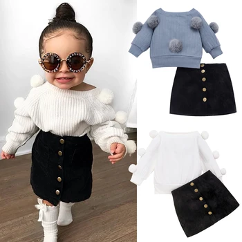 Baby Girl Clothes Toddler Kids Clothes Dresses Long Sleeve Knitted Tops Sweater+Button Mini Dress Skirt Warm Outfits Costume Set
Baby Girl Clothes Toddler Kids Clothes Dresses Long Sleeve Knitted Tops Sweater+Button Mini Dress Skirt Warm Outfits Costume Set