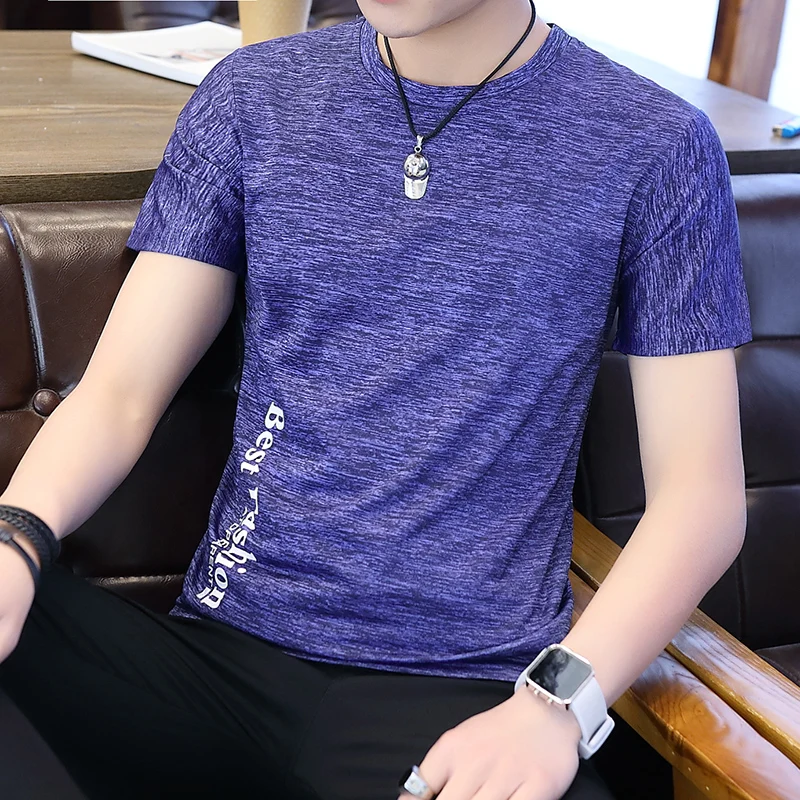 Men T-shirt thin 2020 new arrival summer male t shirt fashion slim letters ice silk Korean style gray blue black hot sale T04
Men T-shirt thin 2020 new arrival summer male t shirt fashion slim letters ice silk Korean style gray blue black hot sale T04