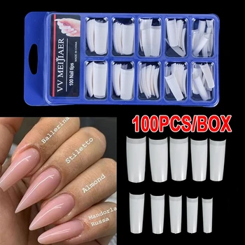 100Pcs/Box False Nail Tips Fake Nails Art French Stiletto Acrylic Manicure DIY Tools Full Style Clear/White/Natural 3Colors
100Pcs/Box False Nail Tips Fake Nails Art French Stiletto Acrylic Manicure DIY Tools Full Style Clear/White/Natural 3Colors