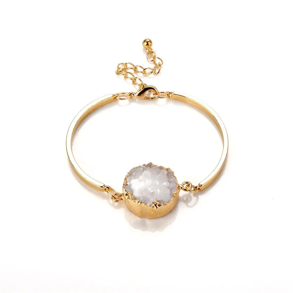 6pcs 20mm Round Double Hanging Alloy natural stone bracelet Rhodium bracelet Druzy love bangle Women Druse bangles Jewelry free
6pcs 20mm Round Double Hanging Alloy natural stone bracelet Rhodium bracelet Druzy love bangle Women Druse bangles Jewelry free