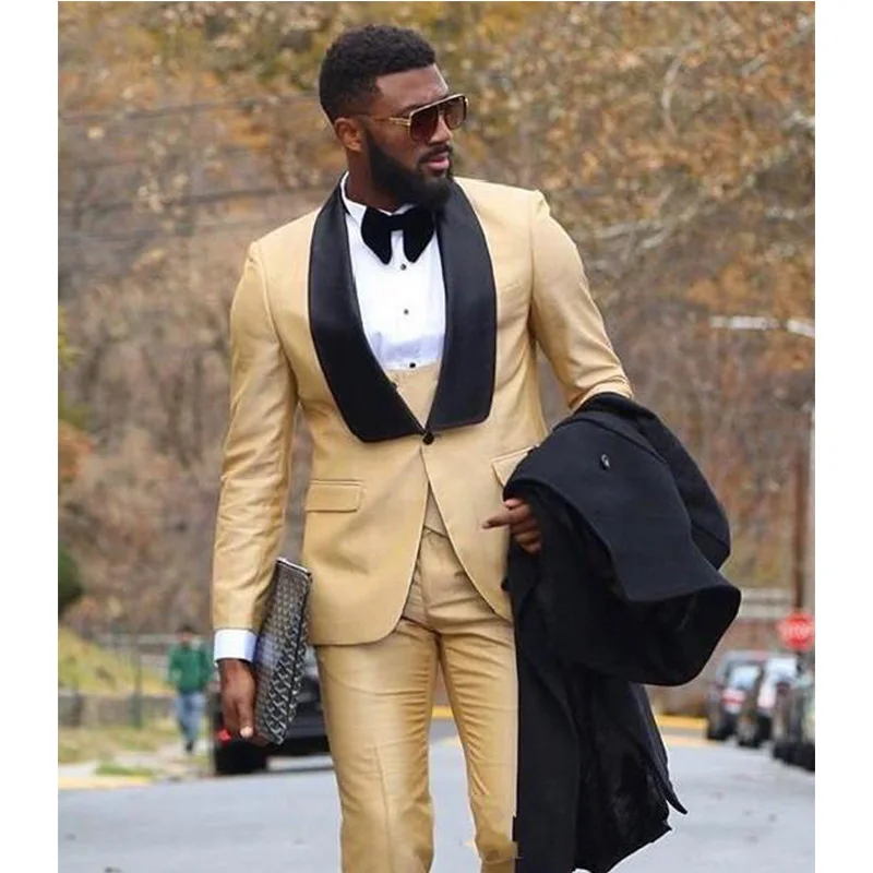 Latest Classic Khaki Wedding Groom Suits 3 Piece Slim fit Men Tuxedo Prom Party Velvet Shawl Lapel Gentleman Blazer Vest Pants
Latest Classic Khaki Wedding Groom Suits 3 Piece Slim fit Men Tuxedo Prom Party Velvet Shawl Lapel Gentleman Blazer Vest Pants
