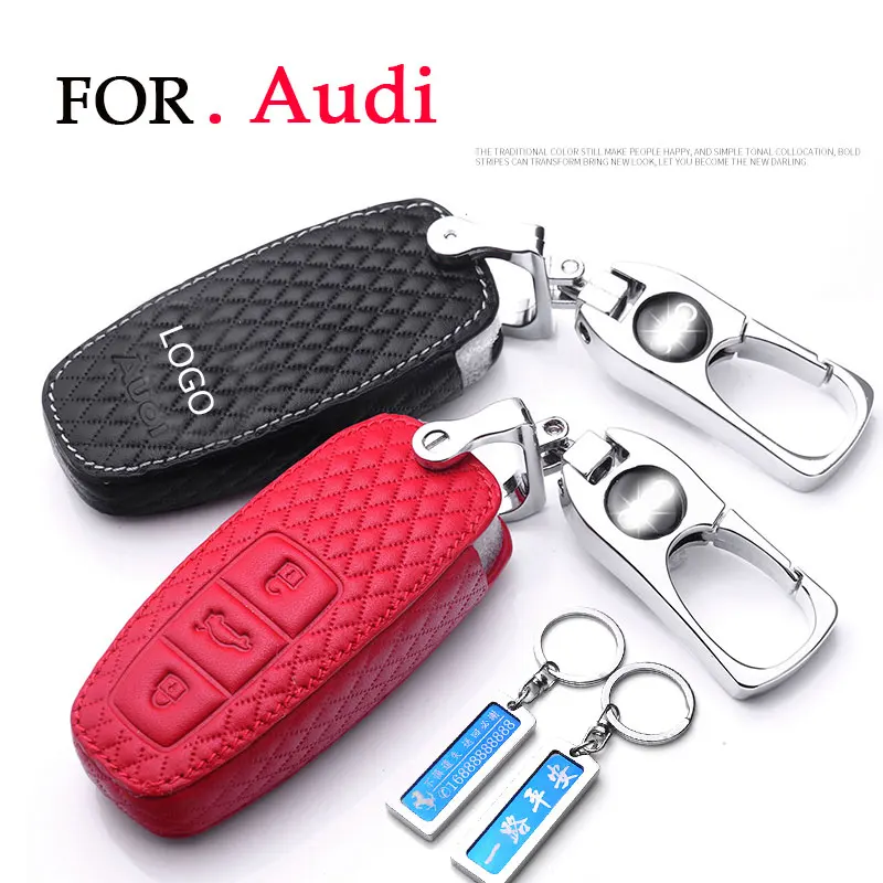 New car key cover Cowhide Leather for Audi a1 A3 a4 a5 a6l a7 a8 q3 q5 Q7 Customizable phone number key case Car accessories
New car key cover Cowhide Leather for Audi a1 A3 a4 a5 a6l a7 a8 q3 q5 Q7 Customizable phone number key case Car accessories
