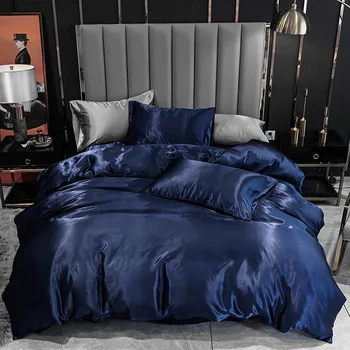 High Quality Silk 3 in 1 Bedding Set Modern Duvet Cover Pillowcases Solid Color Single Queen King Twin Full Size For Home Hotel
High Quality Silk 3 in 1 Bedding Set Modern Duvet Cover Pillowcases Solid Color Single Queen King Twin Full Size For Home Hotel