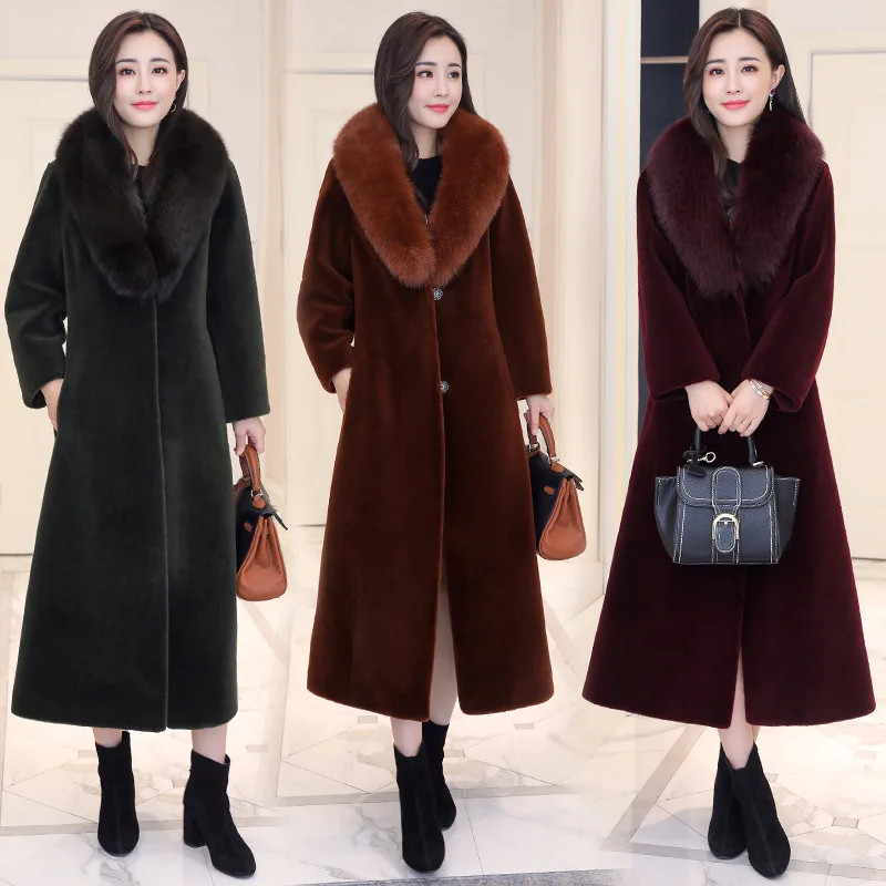 DUOUPA 2019 Autumn and Winter New Faux Fur Long Removable Fox Fur Collar Luxury Sheep Shearing Fur Coat Coat Large Size Female
DUOUPA 2019 Autumn and Winter New Faux Fur Long Removable Fox Fur Collar Luxury Sheep Shearing Fur Coat Coat Large Size Female