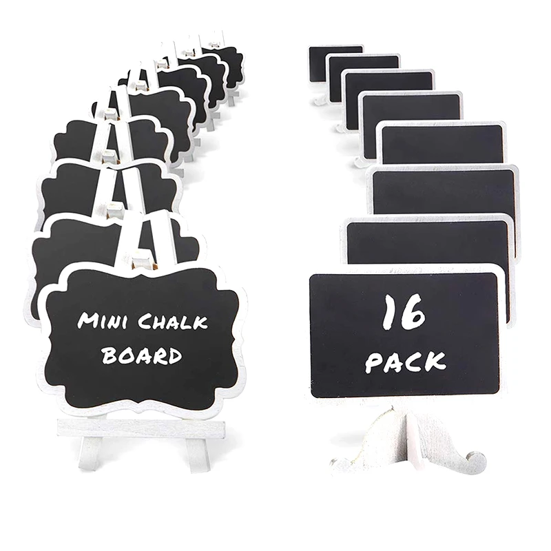 Chalkboard Label Signs Easel Stand Design, Small Chalk Blackboards for Food and Table Numbers, Best Rustic Decoration for Wedd
Chalkboard Label Signs Easel Stand Design, Small Chalk Blackboards for Food and Table Numbers, Best Rustic Decoration for Wedd